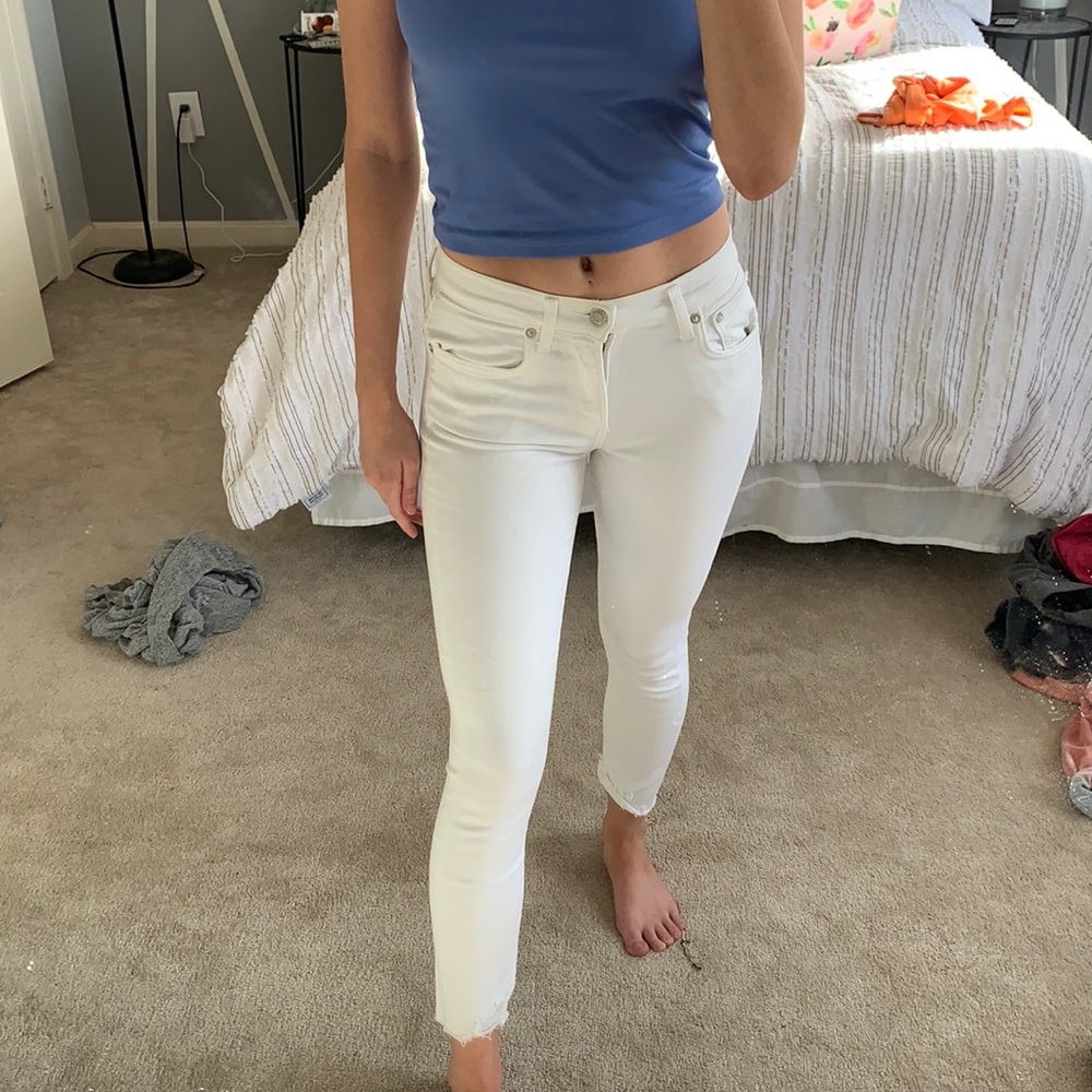 Agolde White Skinny Jeans